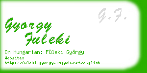 gyorgy fuleki business card